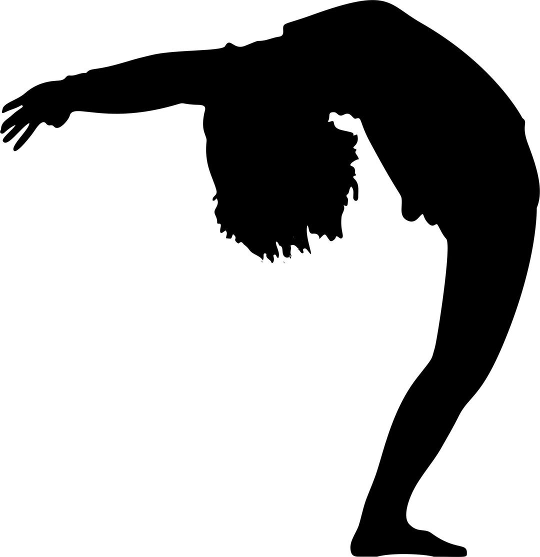 Woman Bending Over Backwards Silhouette png transparent