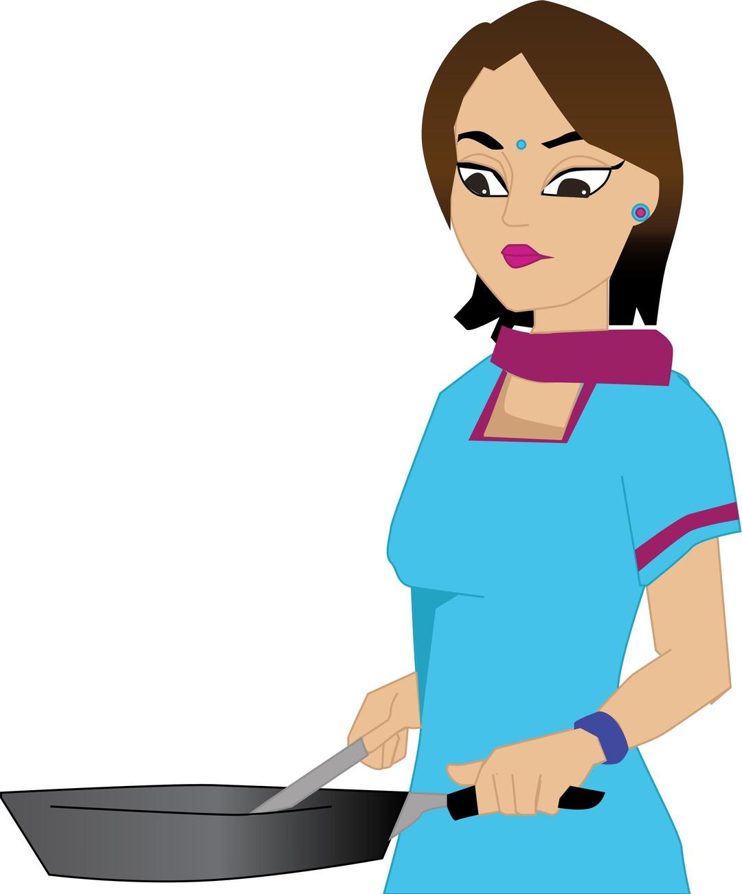 Woman cooking png transparent