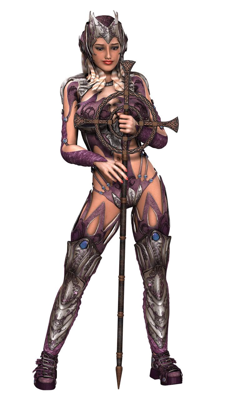 Woman Holding Weapon png transparent
