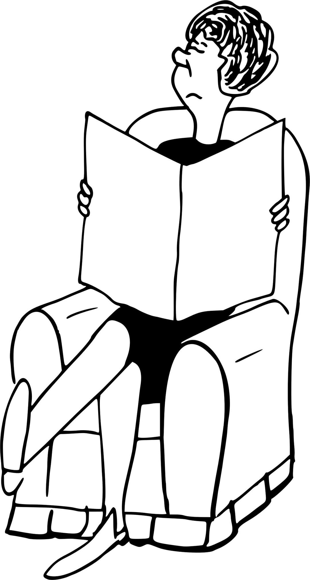 Woman in armchair png transparent