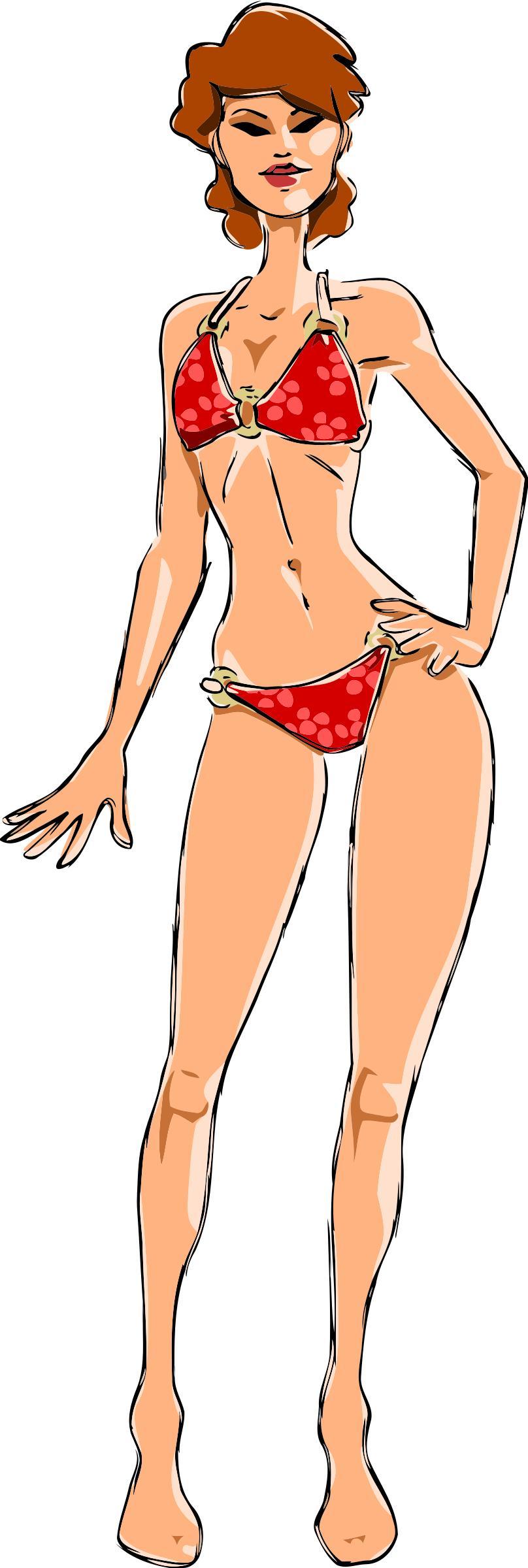 Woman in bikini 2 png transparent