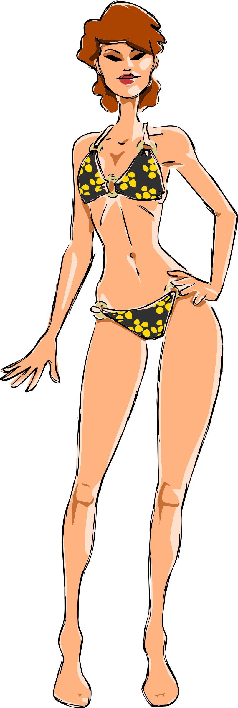 Woman in bikini 3 png transparent