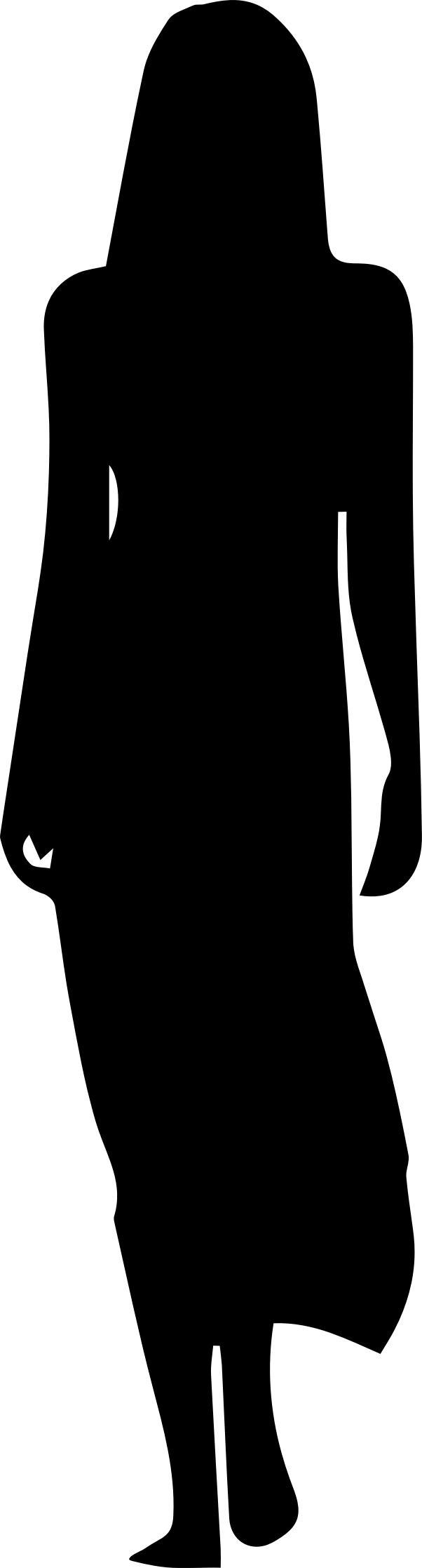 Woman In Long Dress Silhouette png transparent