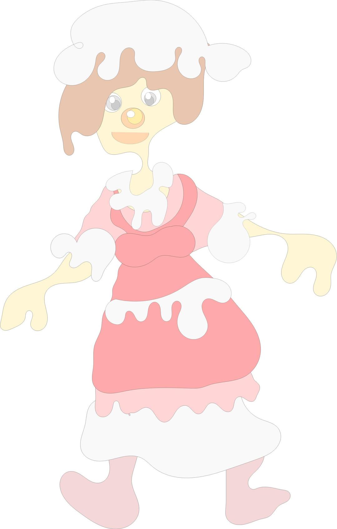 Woman in pink dress png transparent