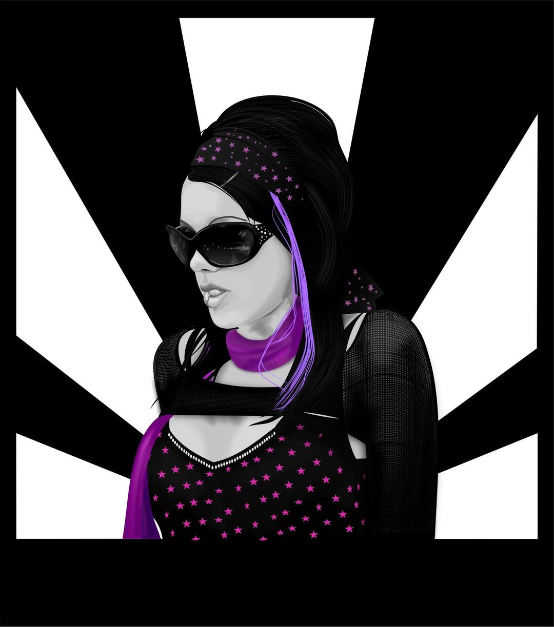 Woman in Rays png transparent