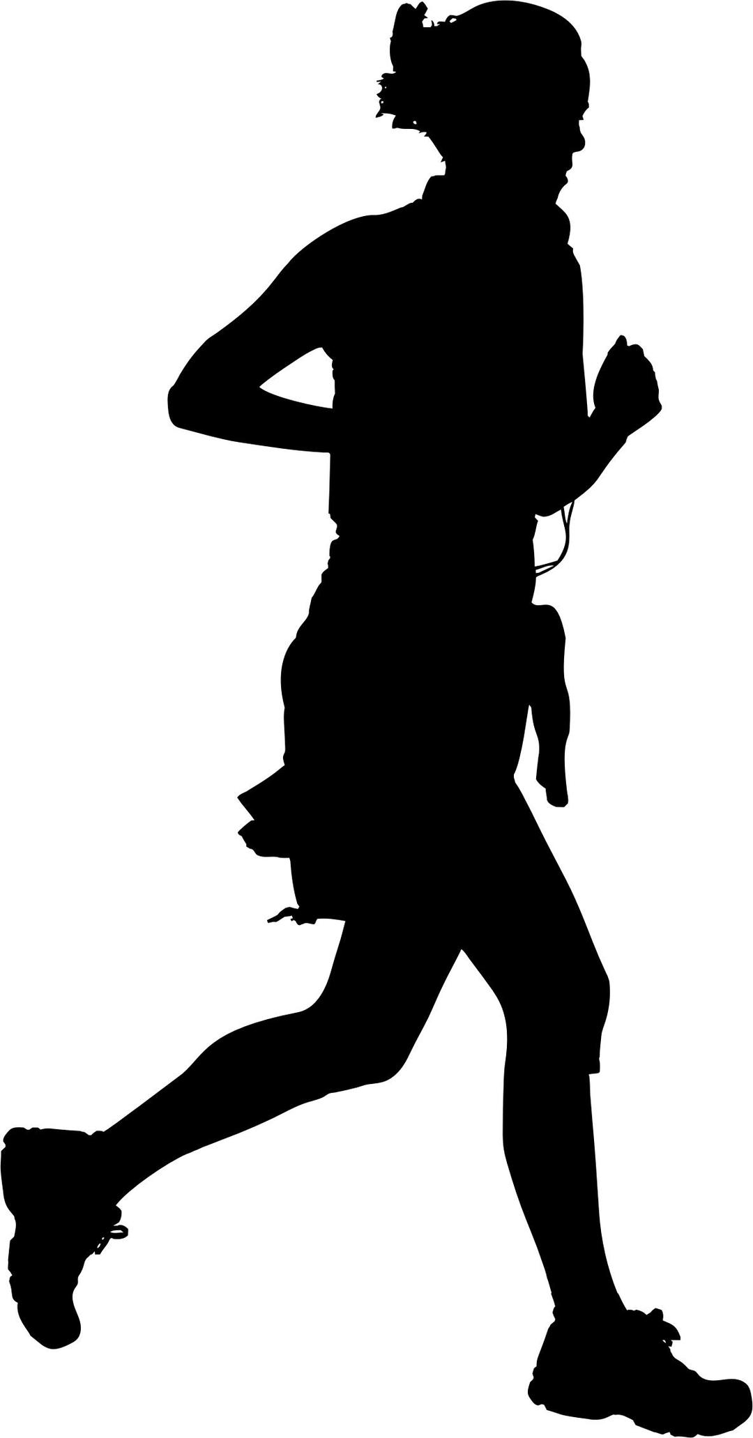 Woman Jogging Silhouette png transparent