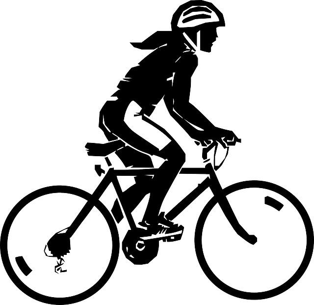 Woman on A Bike png transparent