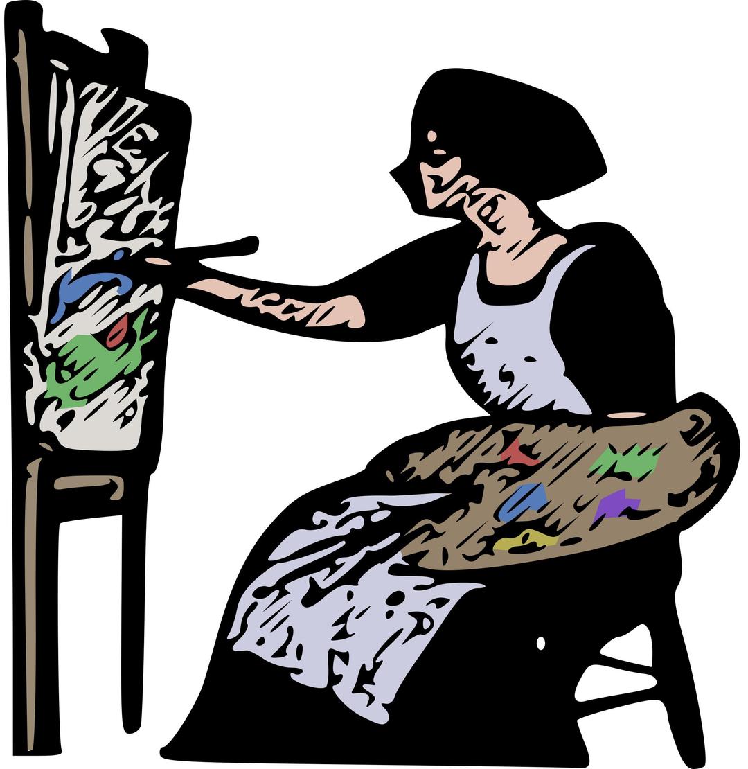 Woman Painting - Colour png transparent