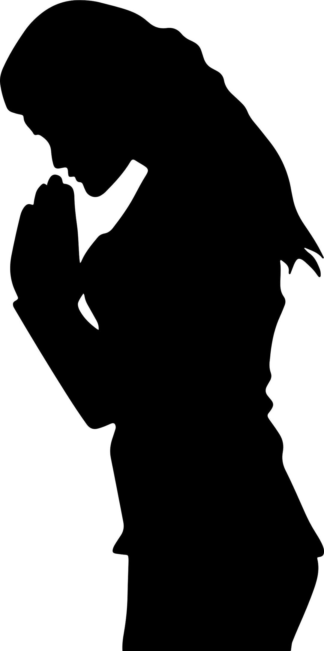 Woman Praying Silhouette png transparent