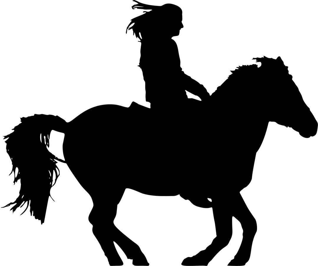 Woman Riding Horse Silhouette png transparent