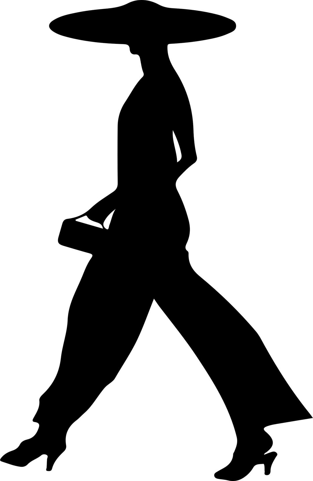 Woman Walking Silhouette png transparent