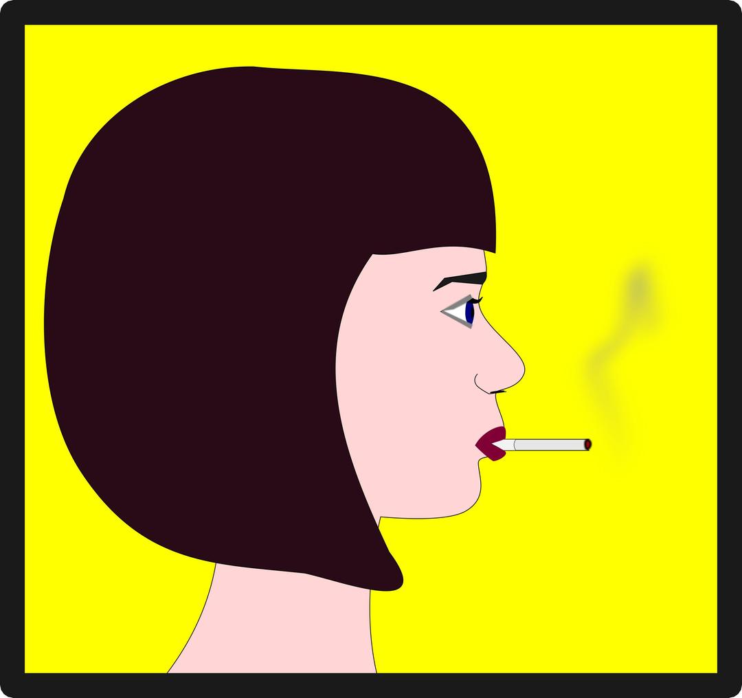 Woman with Cigarette png transparent