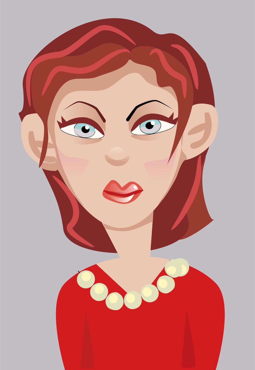Woman with harsh look png transparent