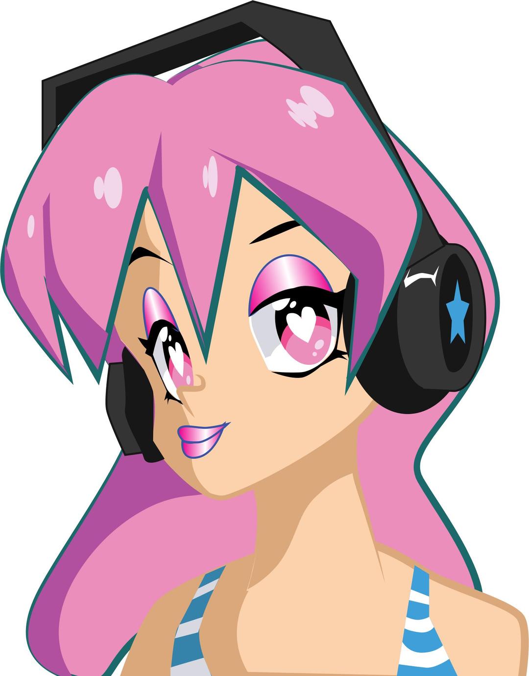 Woman with Headphones png transparent