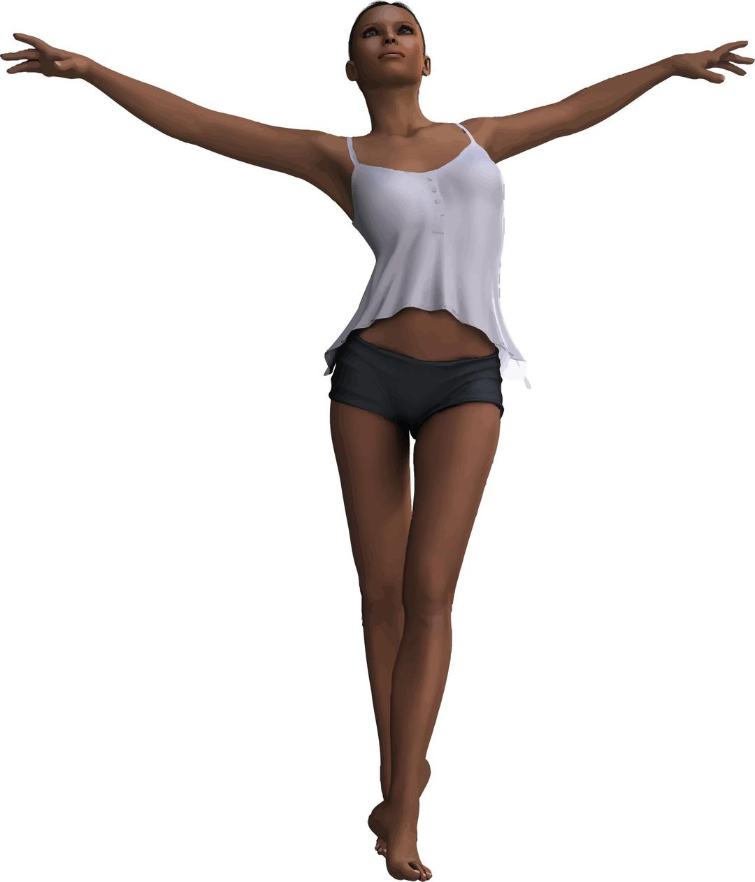 Woman With Outstretched Arms png transparent