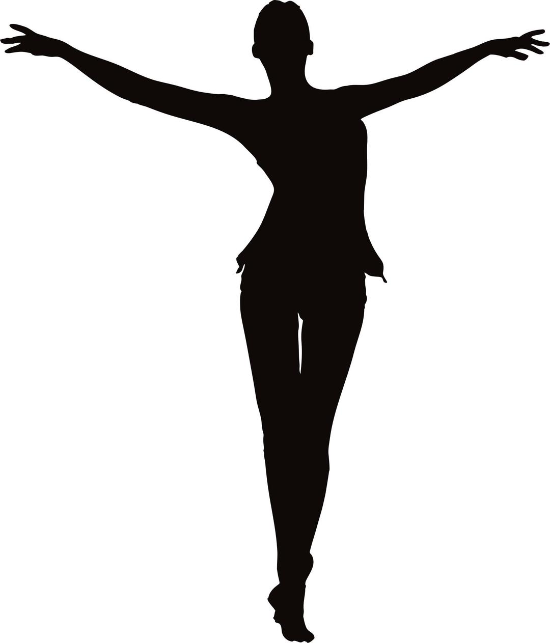 Woman With Outstretched Arms Silhouette png transparent