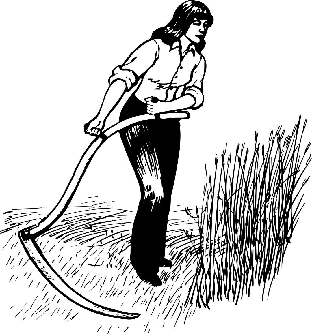 Woman with scythe png transparent