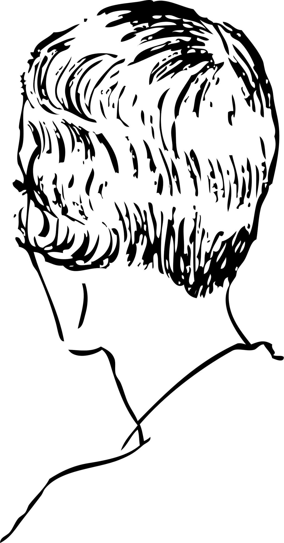 woman's bob haircut rear png transparent