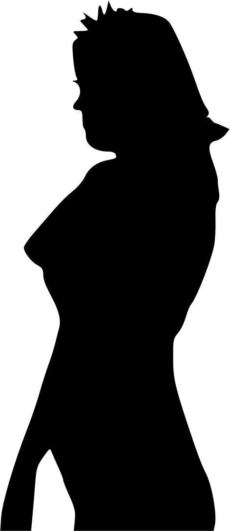 Women silhouette  profile png transparent