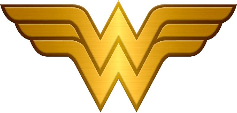 Wonder Woman Logo Metallic png transparent