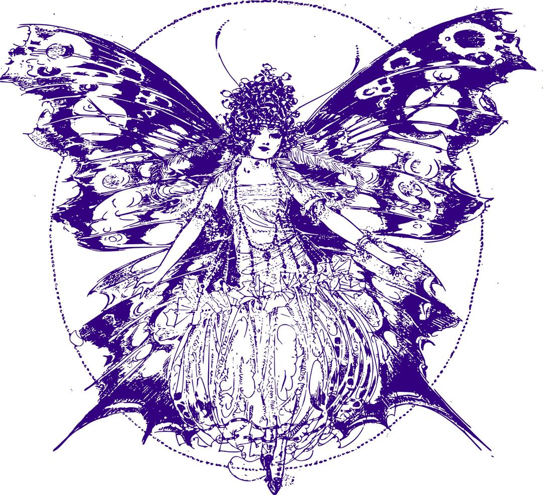Wonderful Butterfly-Girl png transparent