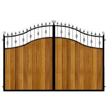 Wood and Metal Driveway Gate png transparent
