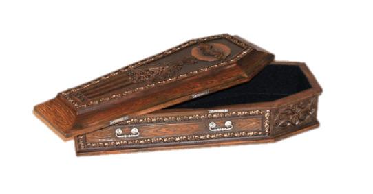 Wood Coffin With Opened Lid png transparent