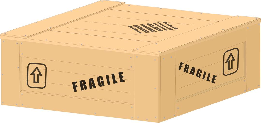 Wood crate w/ writing png transparent