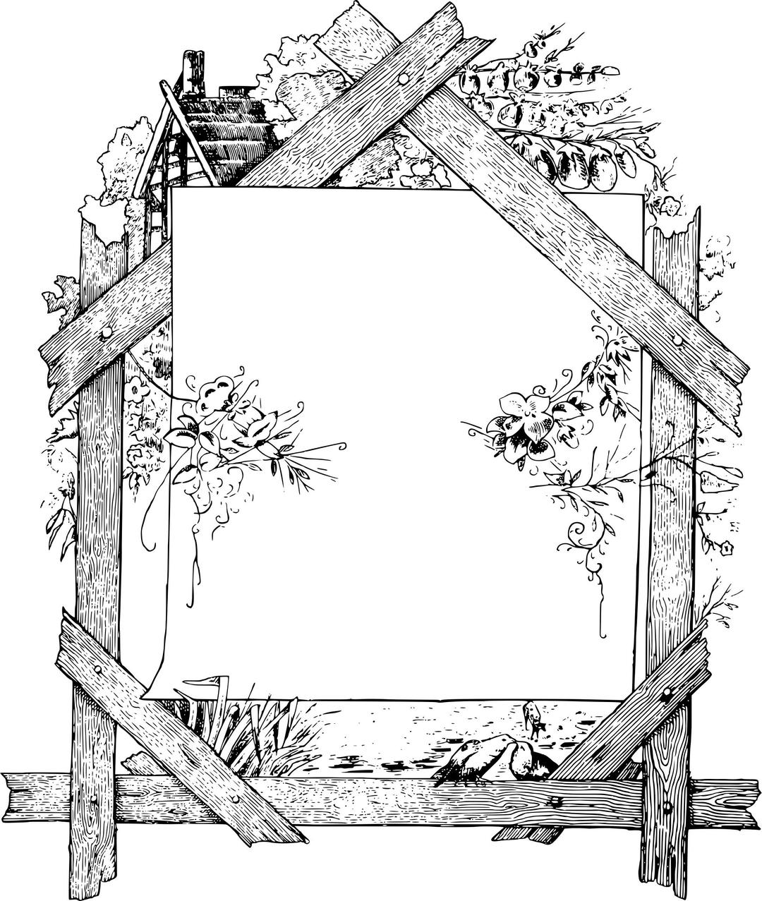 Wood Frame png transparent