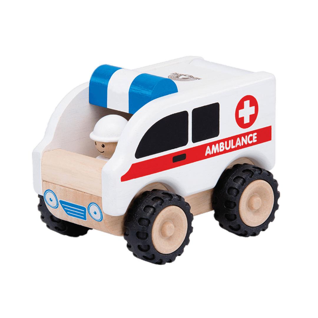 Wooden Ambulance Toy png transparent