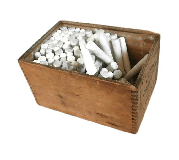 Wooden Box Of Writing Chalk png transparent