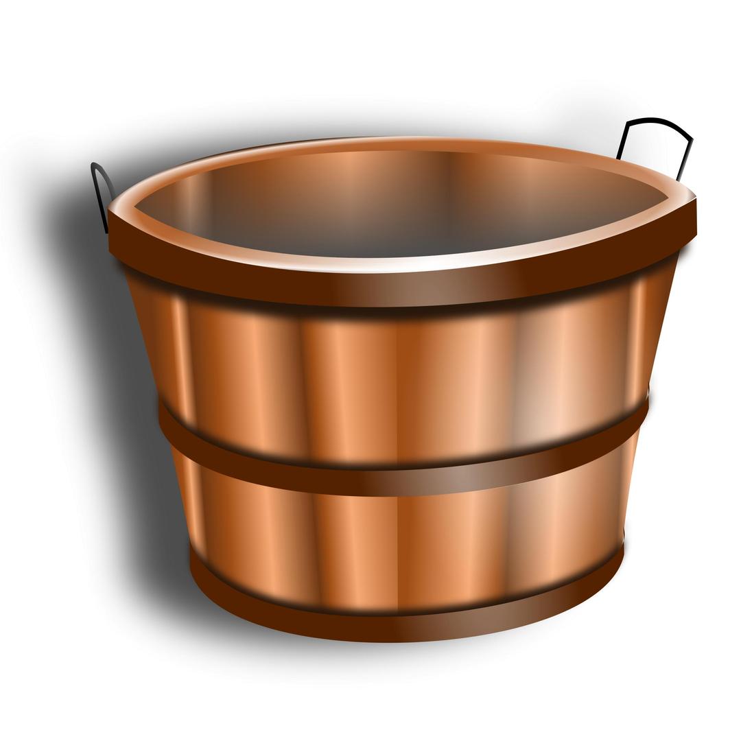 Wooden bucket png transparent