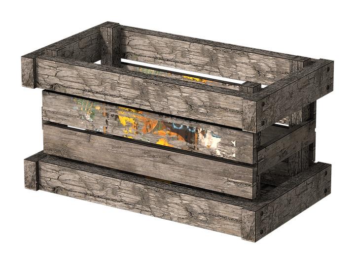 Wooden Crate Side View png transparent
