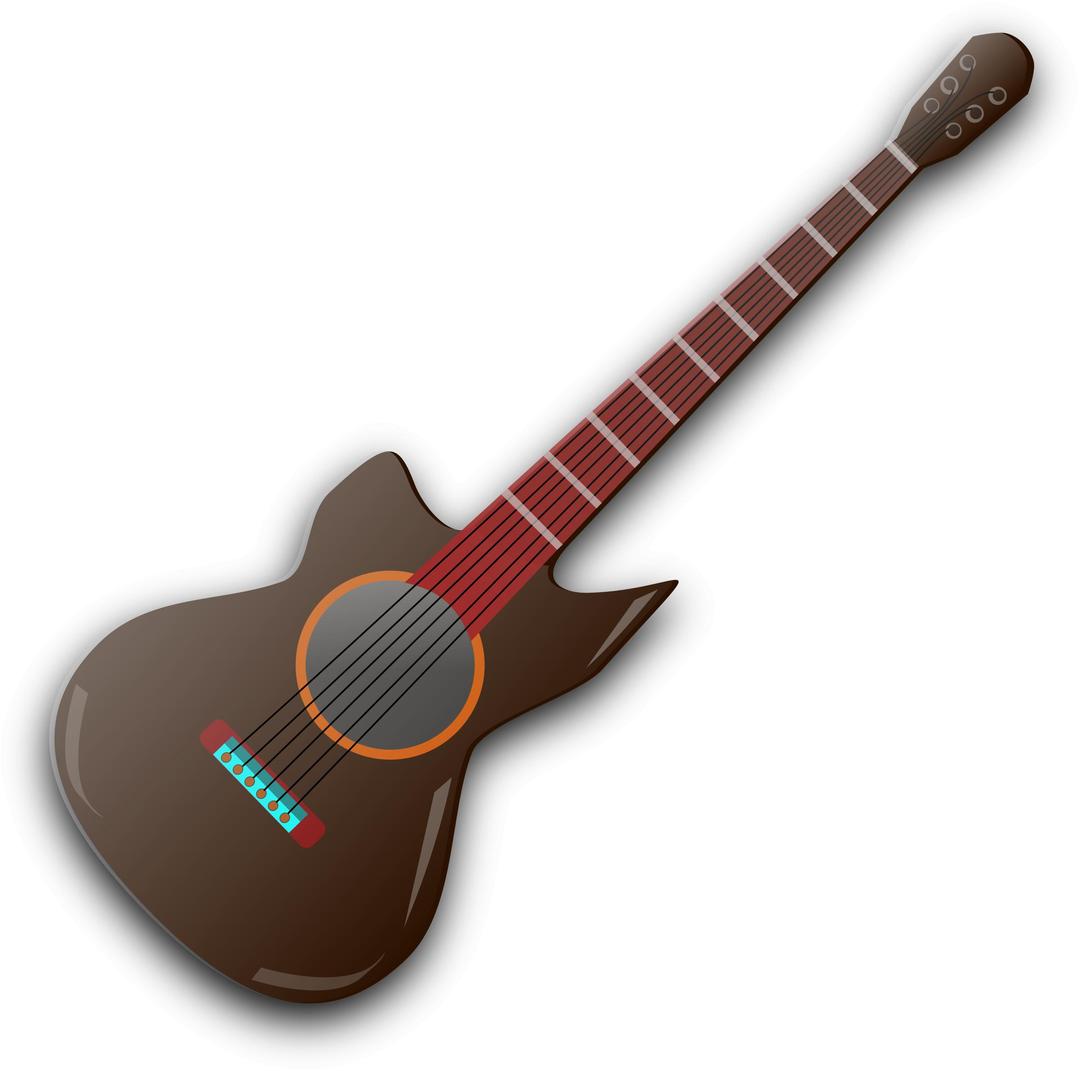 Wooden Guitar  png transparent