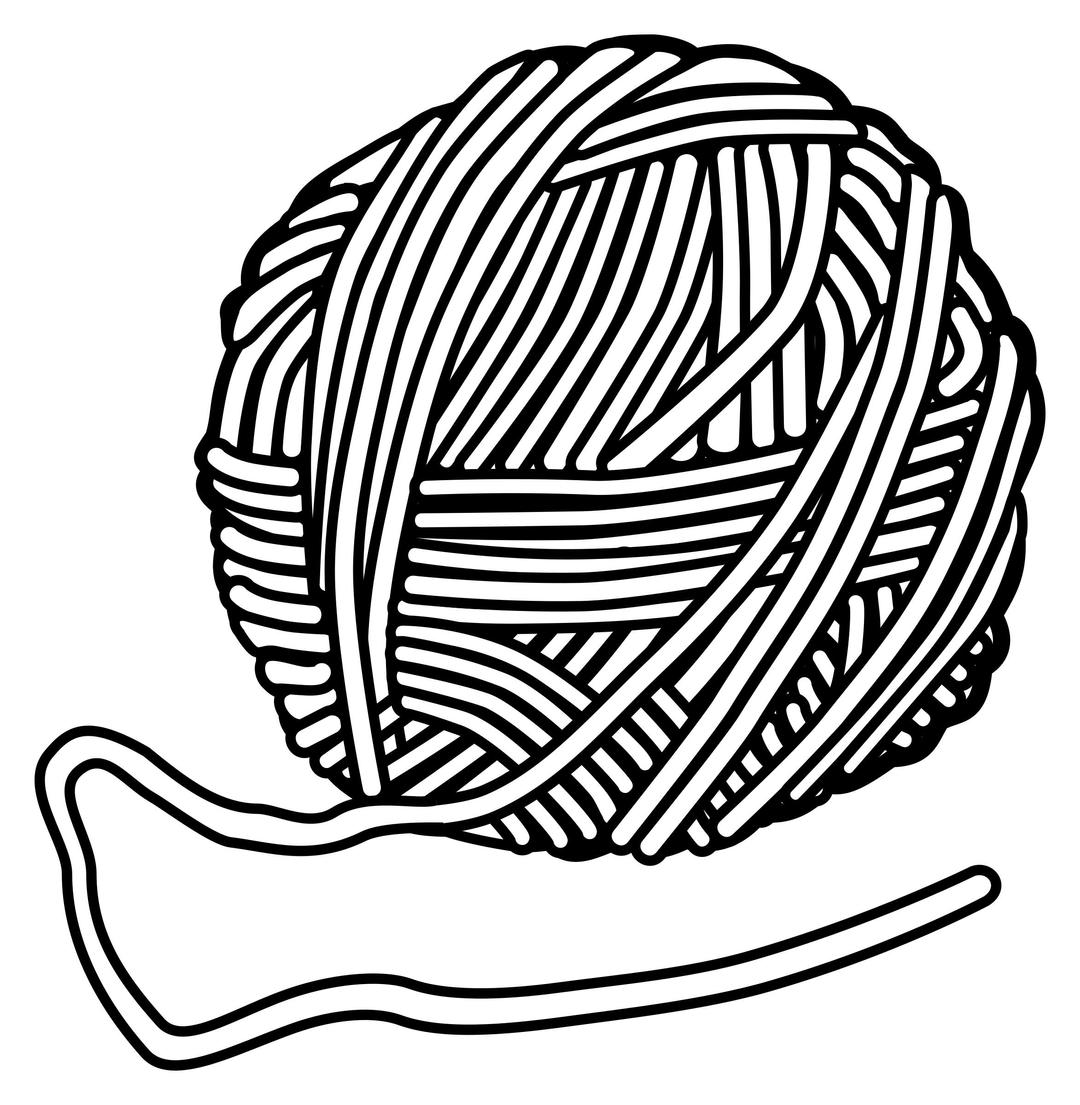 wool - lineart png transparent