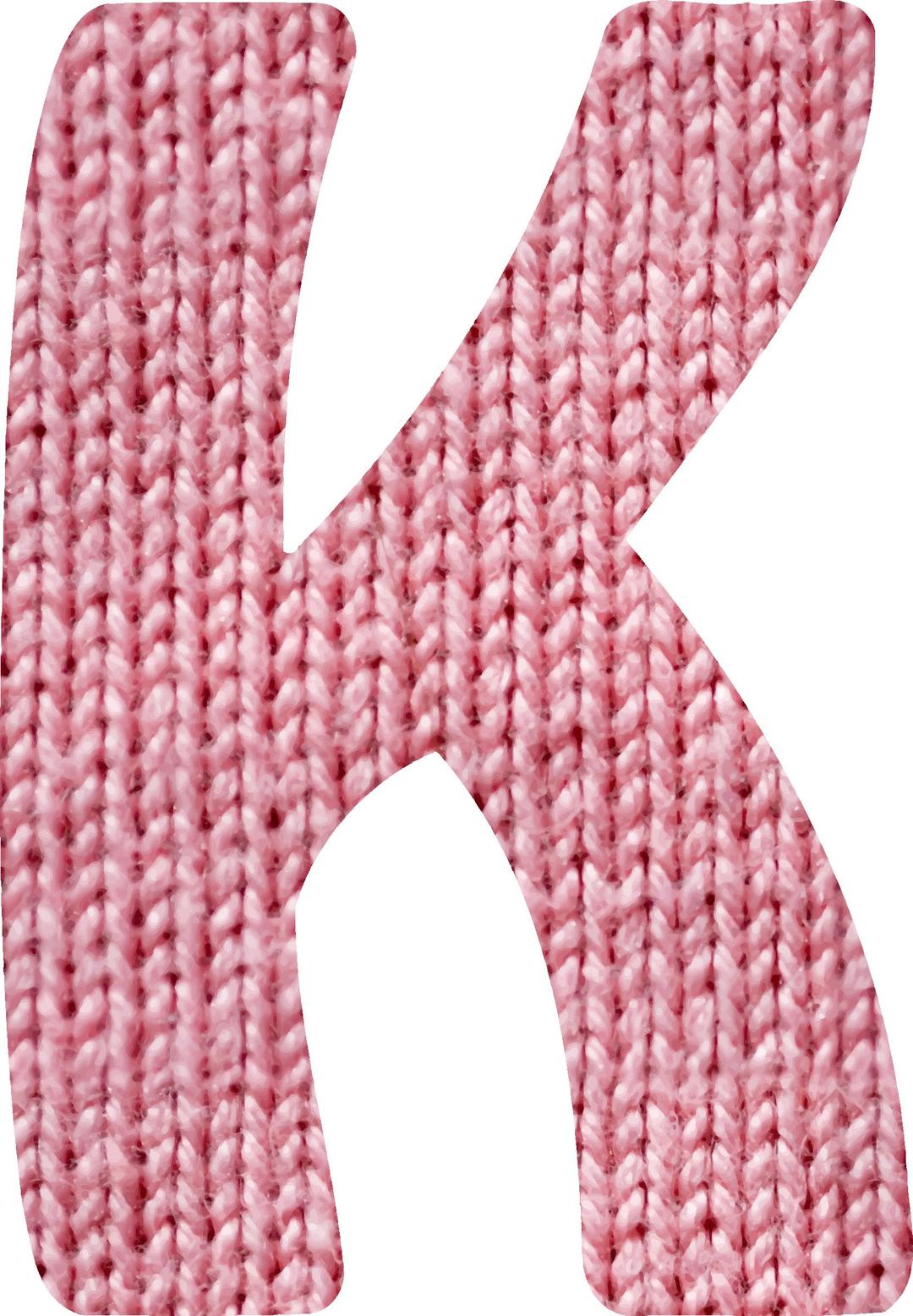 Woolly alphabet, K png transparent