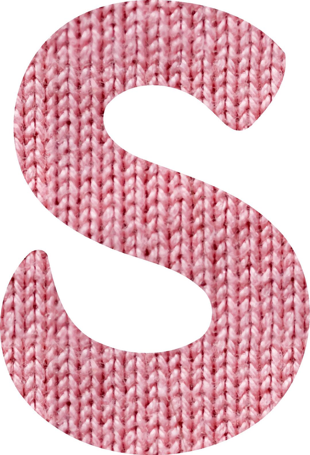 Woolly alphabet, S png transparent