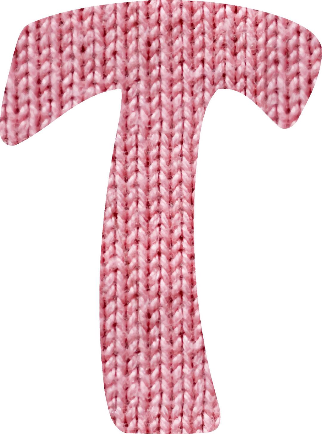 Woolly alphabet, T png transparent