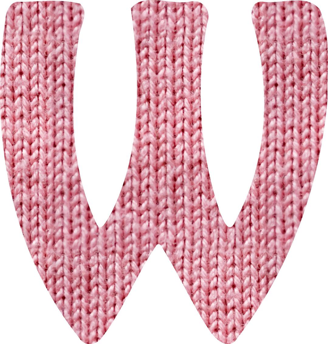 Woolly alphabet, W png transparent
