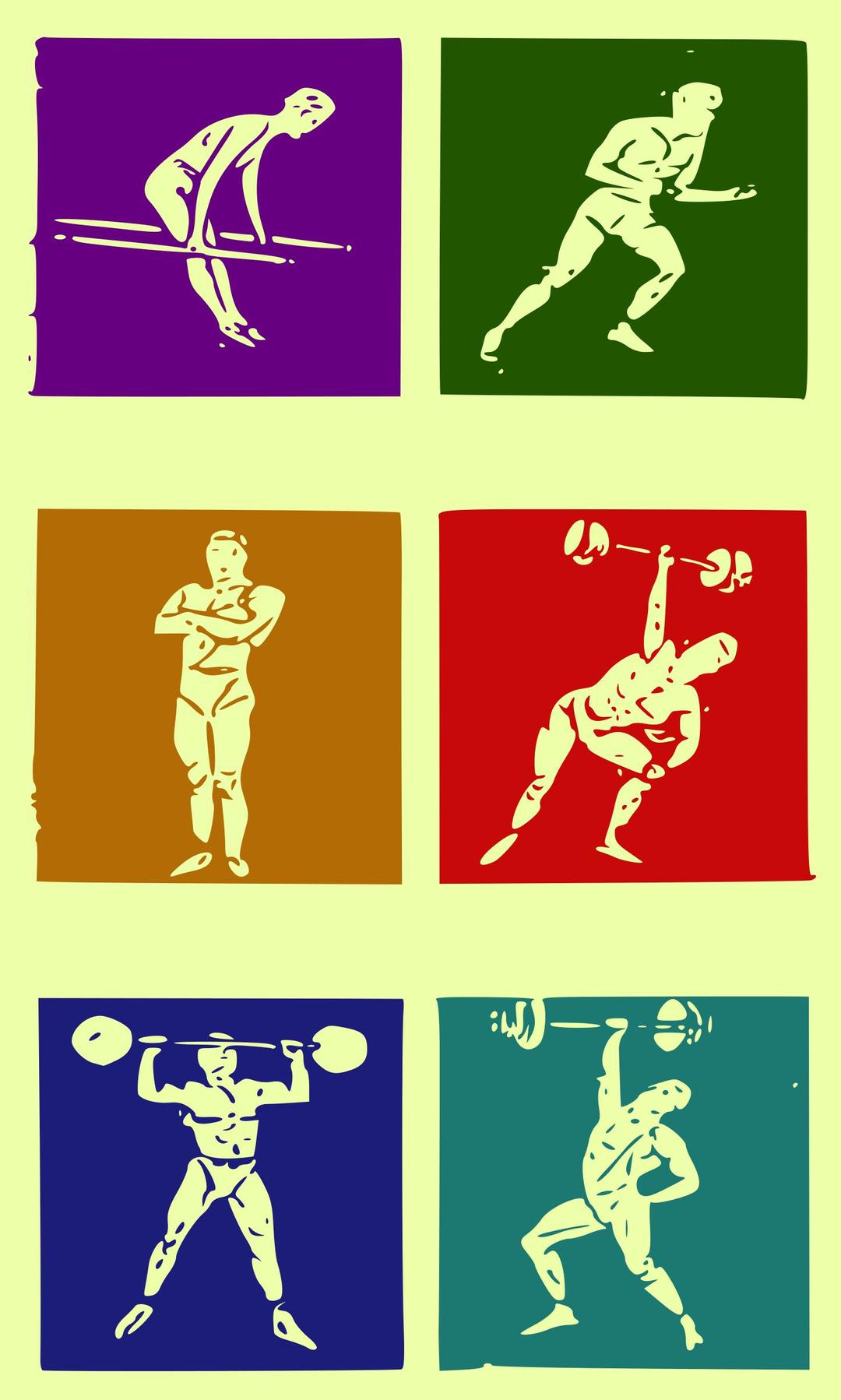 Workout Icons - Colour png transparent