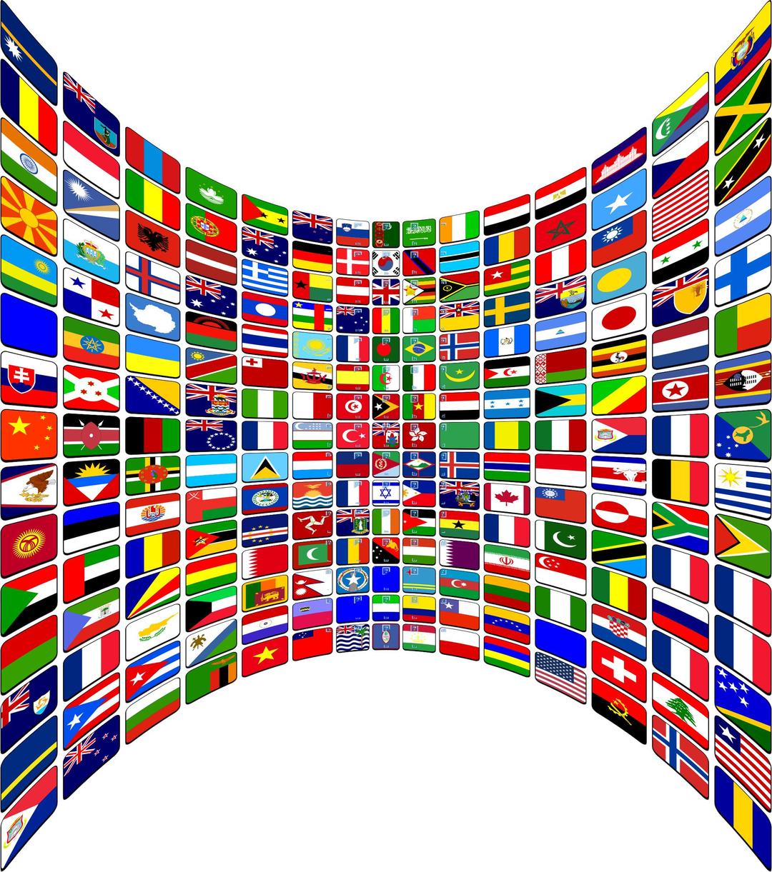 World Flag Buttons Perspective png transparent