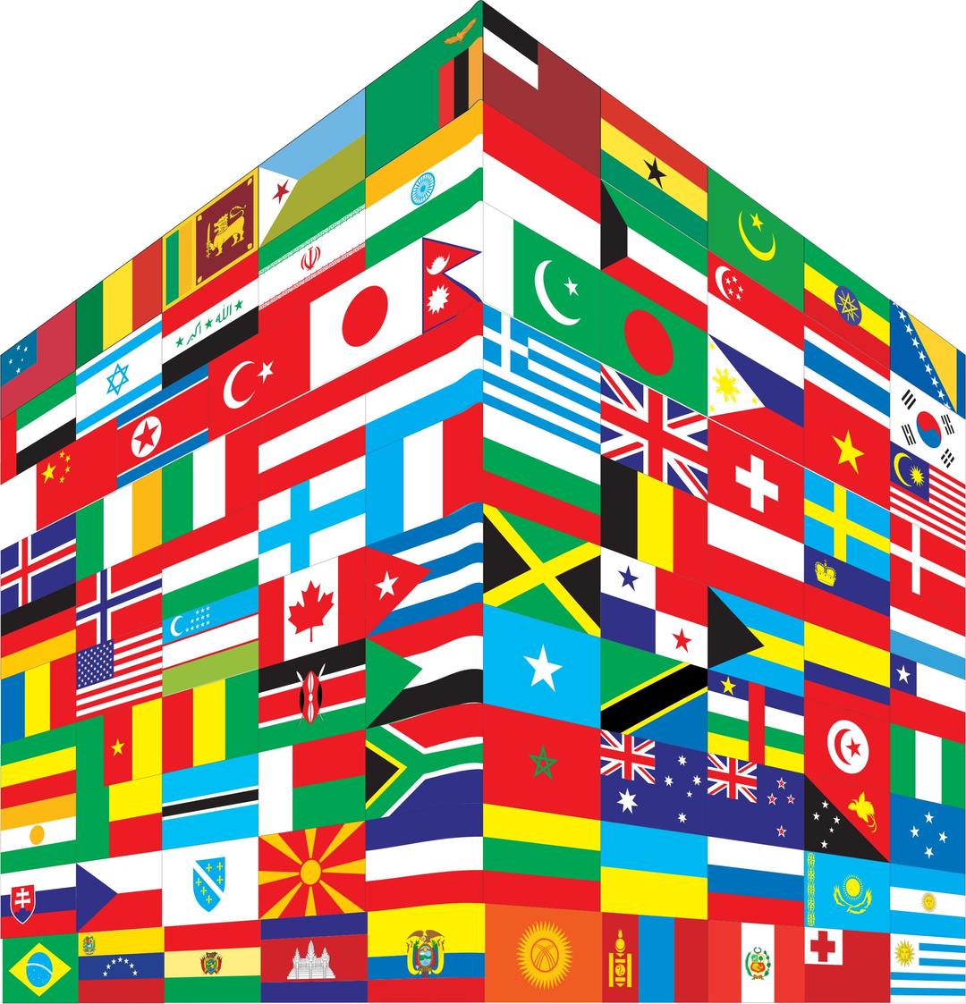 World Flags Cube 2 png transparent