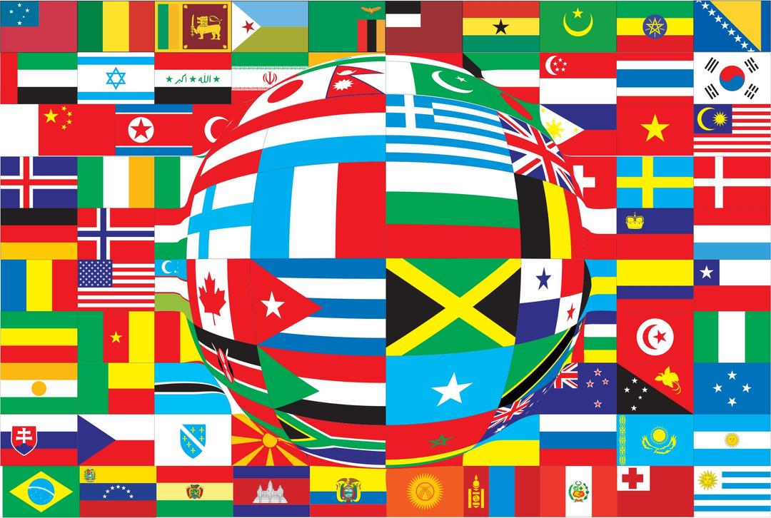 World Flags Distorted png transparent