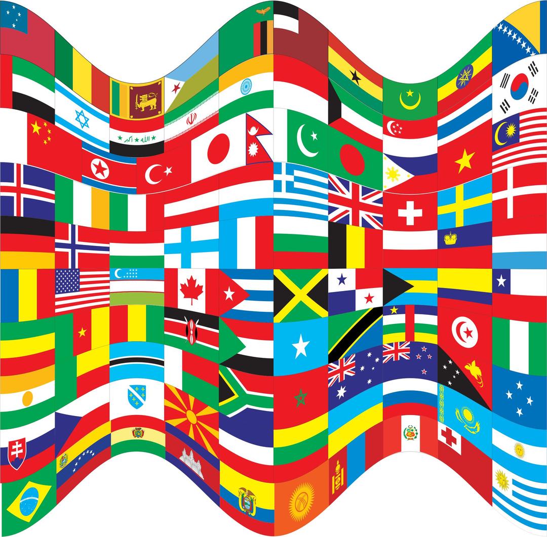 World Flags Wavy png transparent