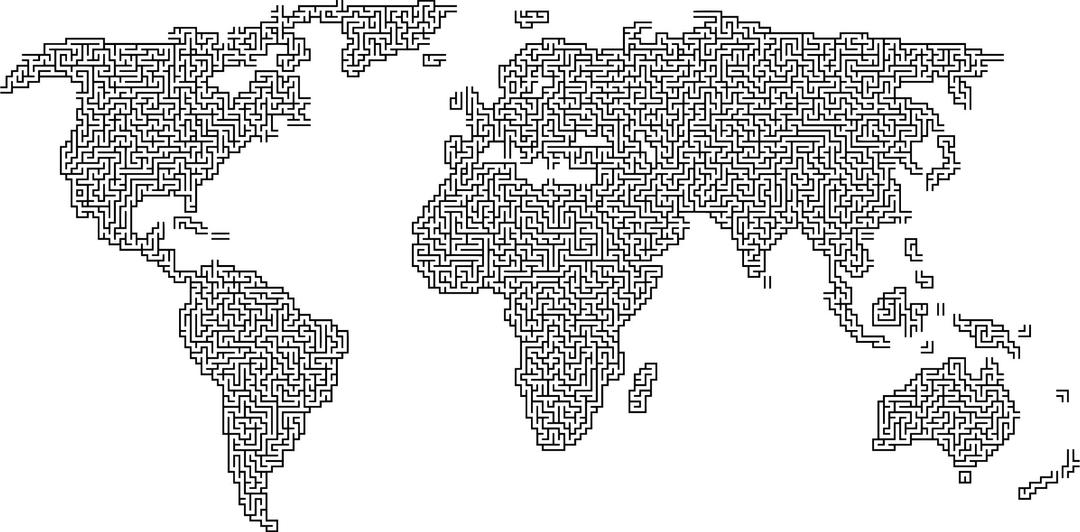 World Map Maze png transparent