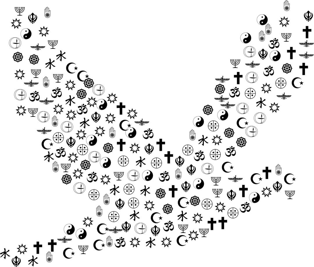 World Religions Peace Dove png transparent