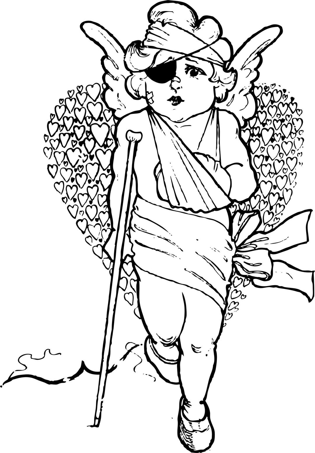 wounded cupid png transparent