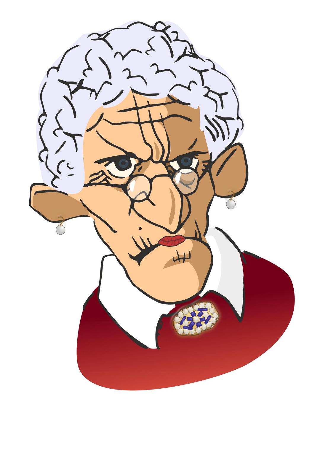 Wrinkled woman png transparent