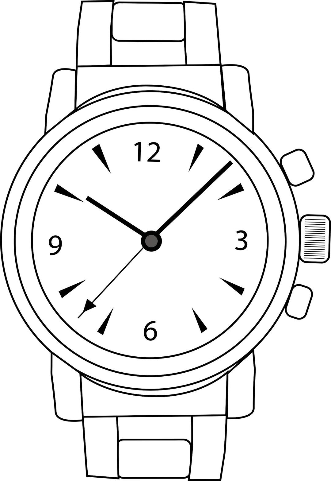 Wrist Watch Line Art png transparent