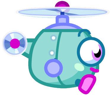 Wurley the Twirly Tiddlycopter Flying png transparent